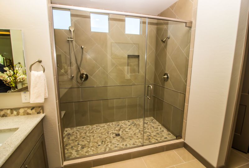 Open Concept Shower with Minimal Frame